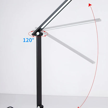 Foldable LED Desk Lamp with Touch Dimming and USB Charging – Modern Aluminum Design 7