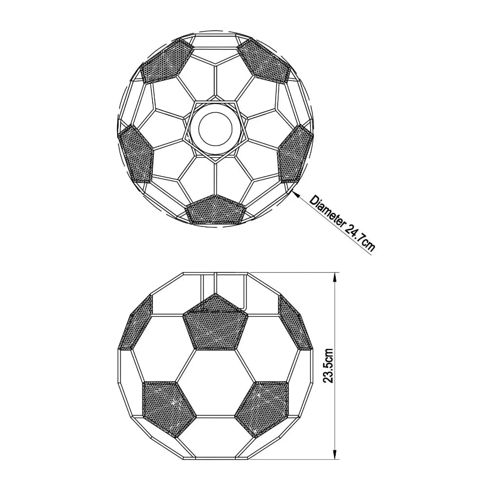 Dynamic Football Pendant Light – Sporty Design for Kids' Rooms and Play Areas 6