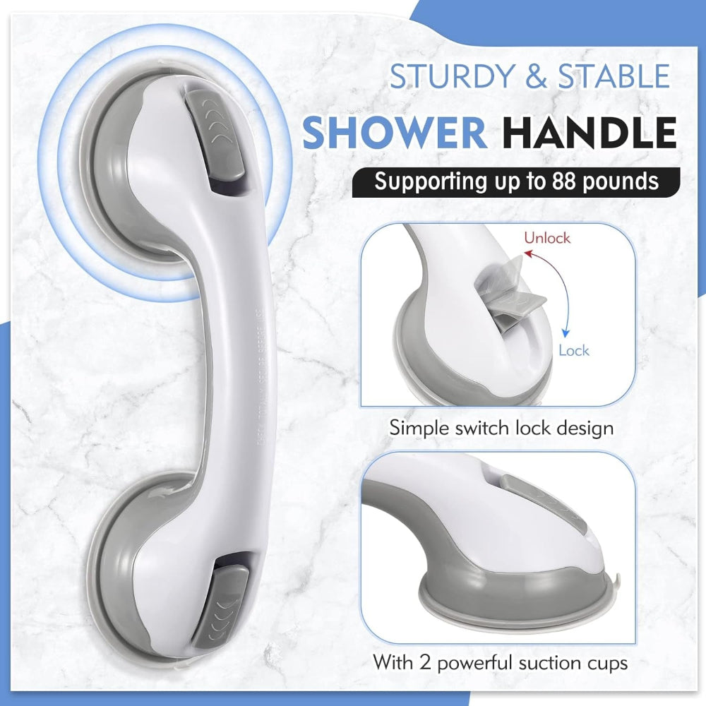 Bathroom Grab Bar with Non-Slip Grip for Shower – Tool-Free Installation, Durable Suction Grip for Elderly and Safety 5