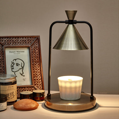 Flameless Candle Warmer Lamp with Dimmable Brightness – Elegant Metal Design for Aromatherapy 4