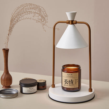 Flameless Candle Warmer Lamp with Dimmable Brightness – Elegant Metal Design for Aromatherapy 2