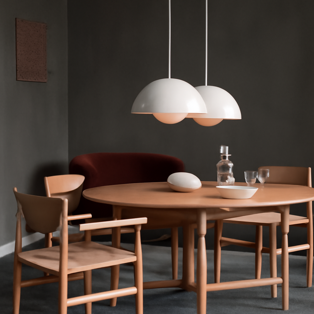 Colorful Half-Circle Chandelier Light – Modern Scandinavian Design for Dining Room, LED Ambient Lighting, Versatile Home Decor 7