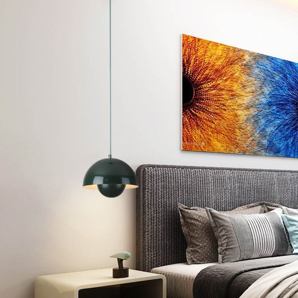 Colorful Half-Circle Chandelier Light – Modern Scandinavian Design for Dining Room, LED Ambient Lighting, Versatile Home Decor 14