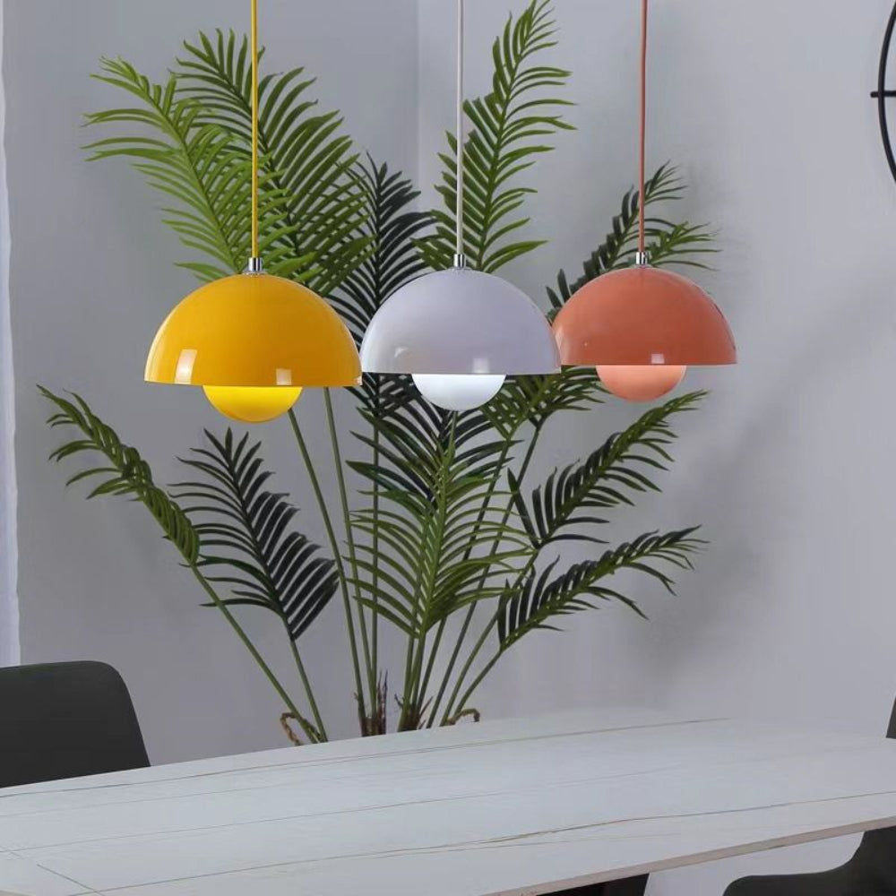 Colorful Half-Circle Chandelier Light – Modern Scandinavian Design for Dining Room, LED Ambient Lighting, Versatile Home Decor 6
