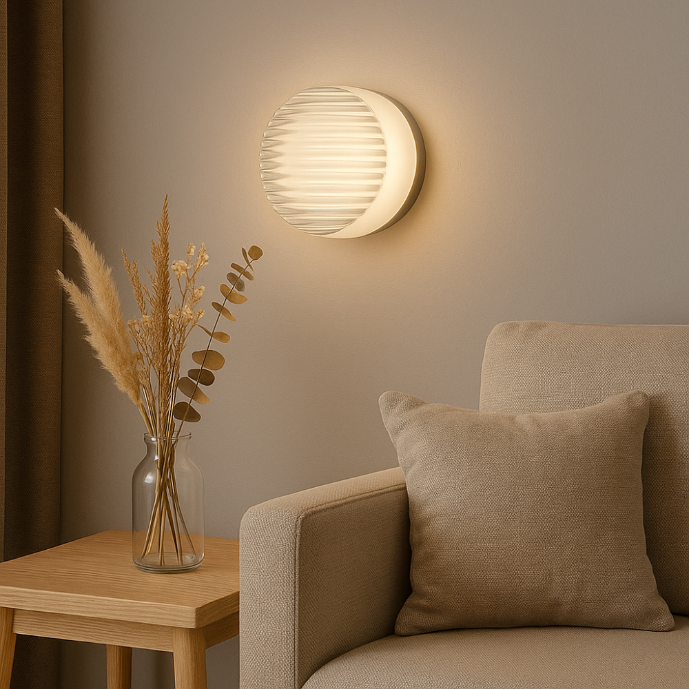Modern Round LED Wall Light with 15W Built-in LED – Elegant Black Metal Design 2