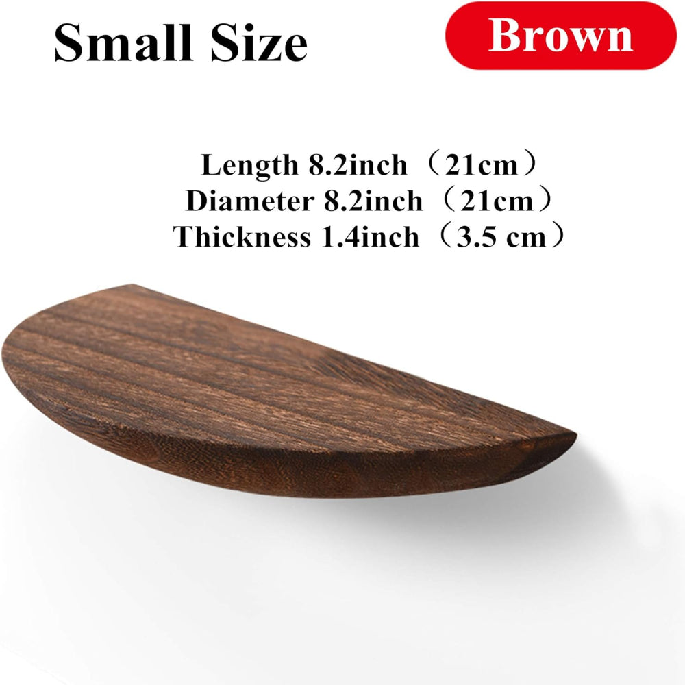 Curved Wooden Wall Shelf - Elegant Half-Round Design for Home Decor 9