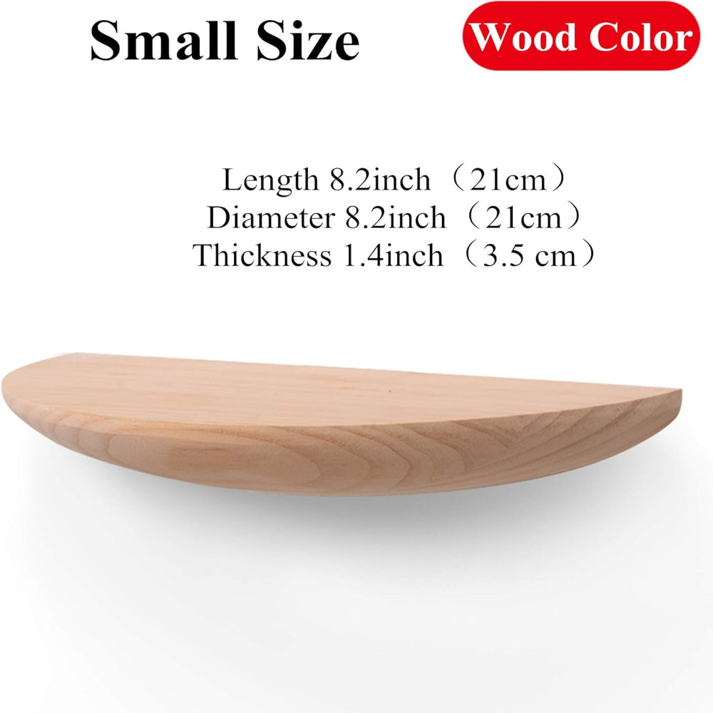 Curved Wooden Wall Shelf - Elegant Half-Round Design for Home Decor 6