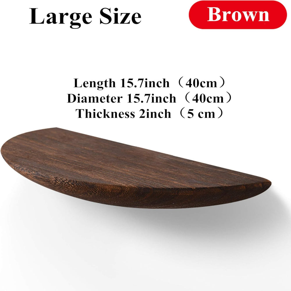 Curved Wooden Wall Shelf - Elegant Half-Round Design for Home Decor 11