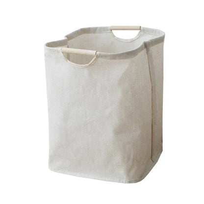 Japanese-Style Cotton and Linen Laundry Basket – Collapsible Design with Durable Handles 6