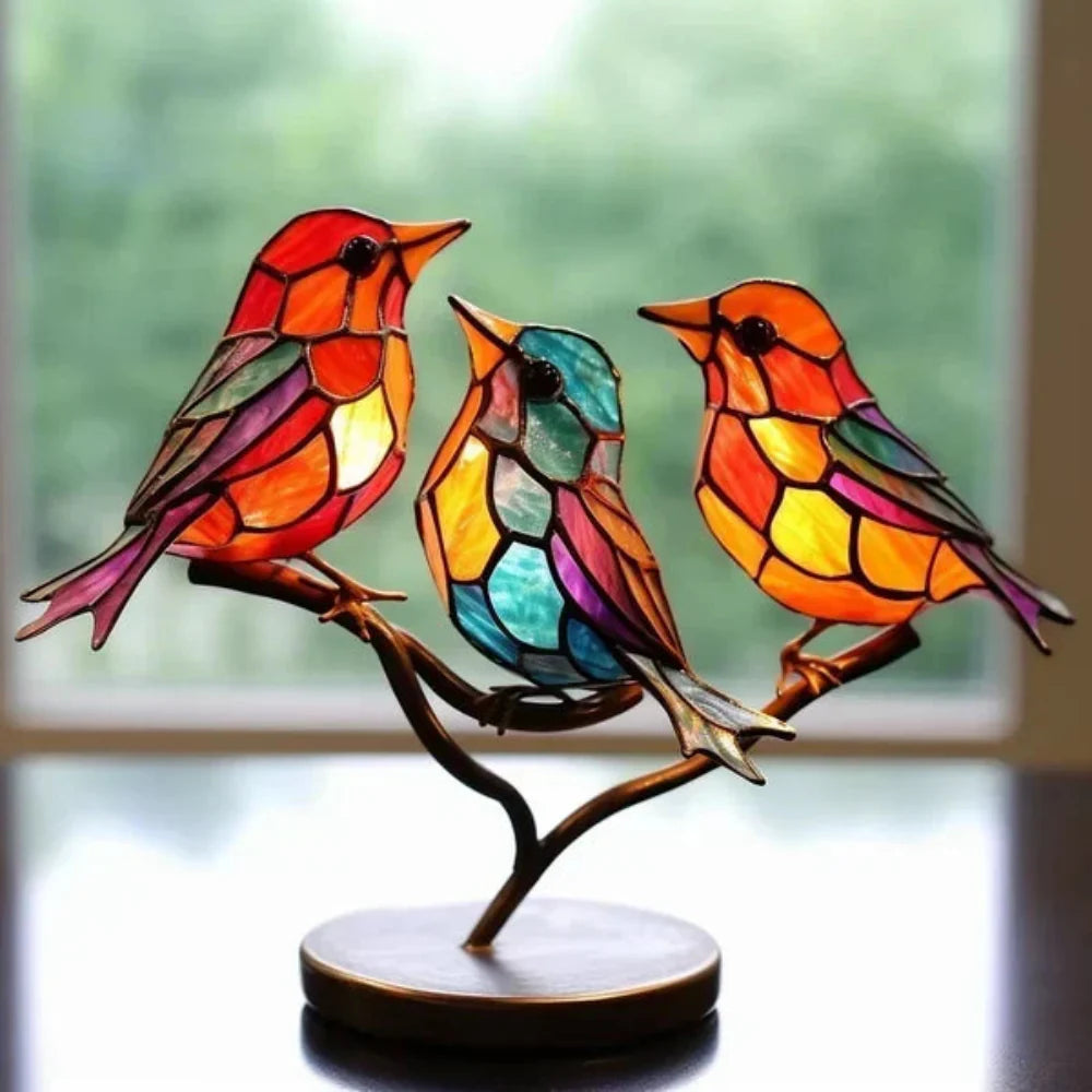 Handmade Bird Sculpture – Elegant Acrylic Art Piece for Home Décor 5