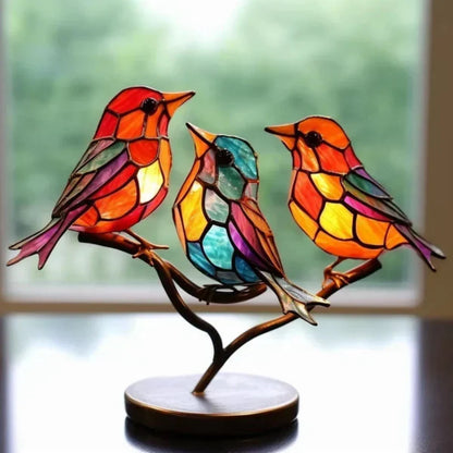 Handmade Bird Sculpture – Elegant Acrylic Art Piece for Home Décor 5