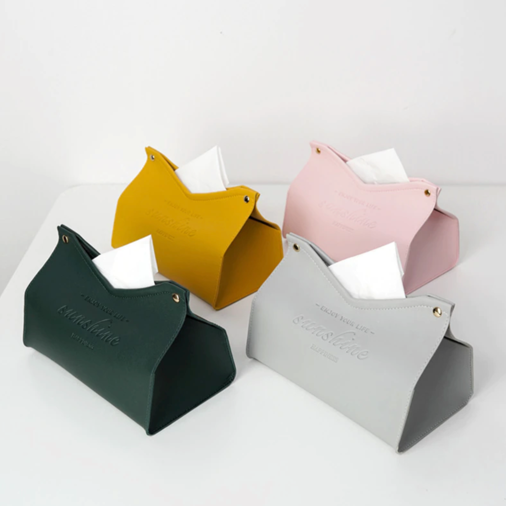 Designer Tissue Holder in Faux Leather – Stylish and Functional Tissue Box for Home or Office 11