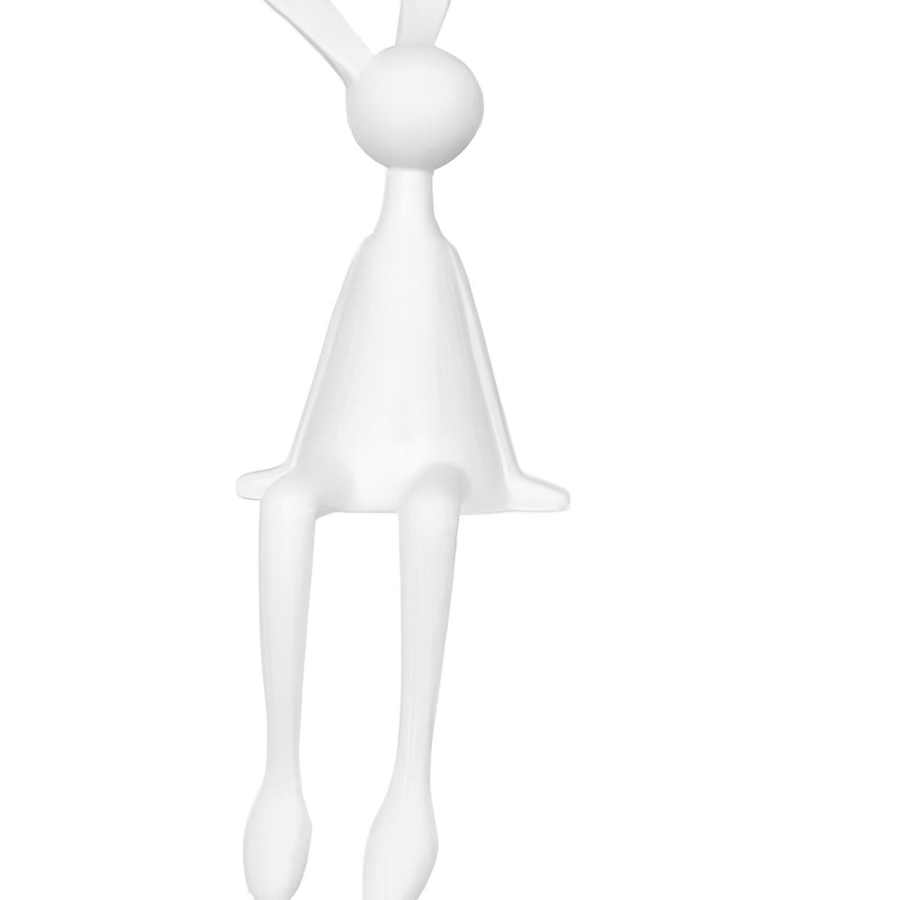 Modern Sitting Easter Bunny Decoration - Minimalist Resin Rabbit in Black, White, or Blue for Easter Table Decor 11
