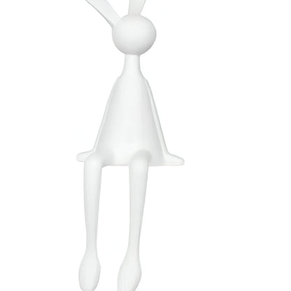 Modern Sitting Easter Bunny Decoration - Minimalist Resin Rabbit in Black, White, or Blue for Easter Table Decor 11