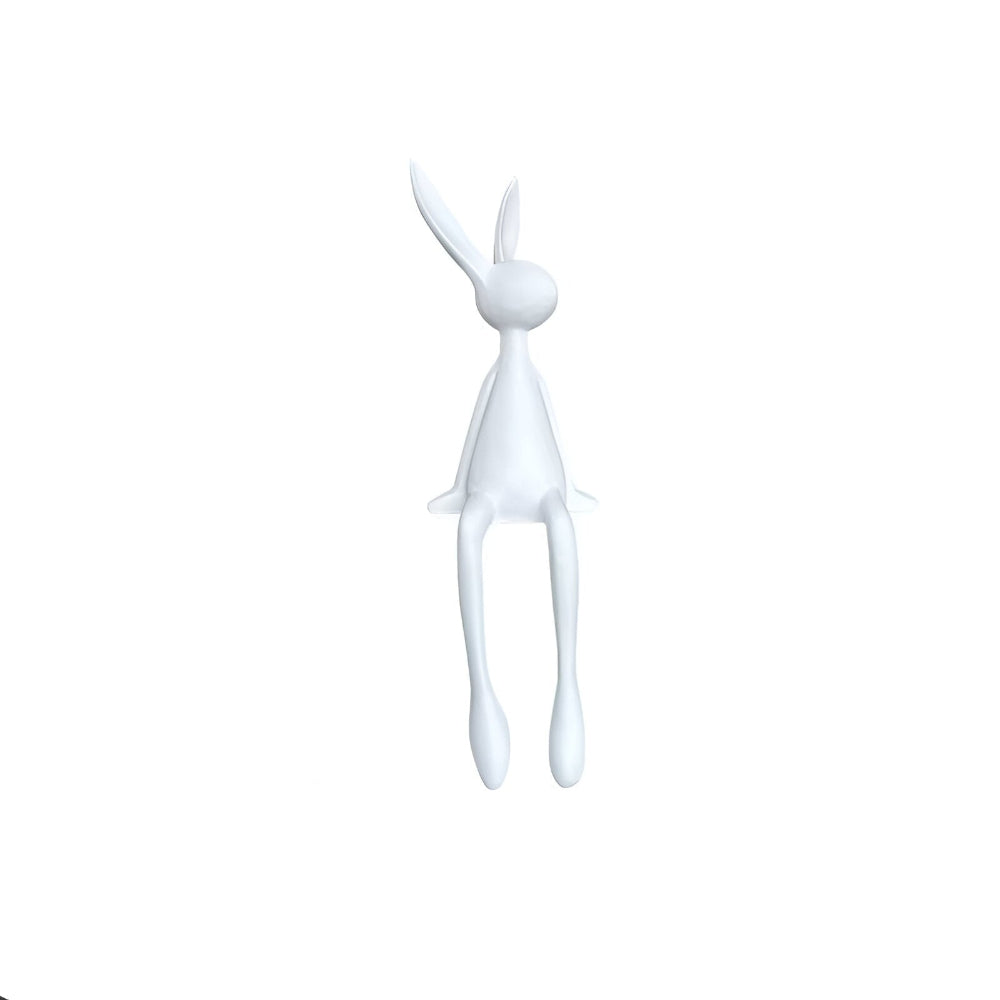 Modern Sitting Easter Bunny Decoration - Minimalist Resin Rabbit in Black, White, or Blue for Easter Table Decor 12