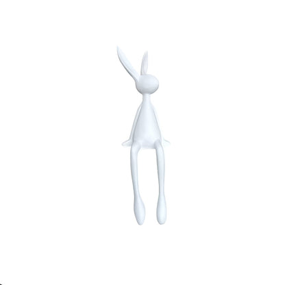 Modern Sitting Easter Bunny Decoration - Minimalist Resin Rabbit in Black, White, or Blue for Easter Table Decor 12