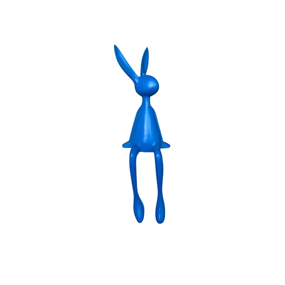 Modern Sitting Easter Bunny Decoration - Minimalist Resin Rabbit in Black, White, or Blue for Easter Table Decor 14
