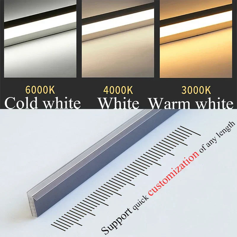 Invisible LED Shelf Lighting – Slim 12V Warm White and Cool White Strip Light for Modern Interiors 1