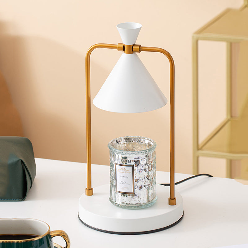 Flameless Candle Warmer Lamp with Dimmable Brightness – Elegant Metal Design for Aromatherapy 6