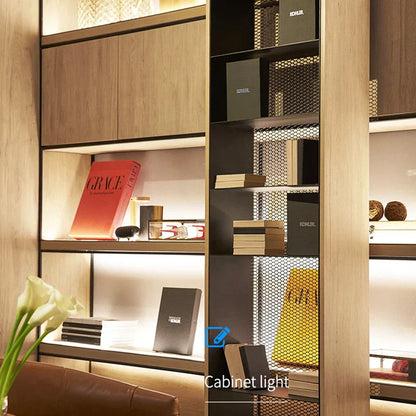 Invisible LED Shelf Lighting – Slim 12V Warm White and Cool White Strip Light for Modern Interiors 10