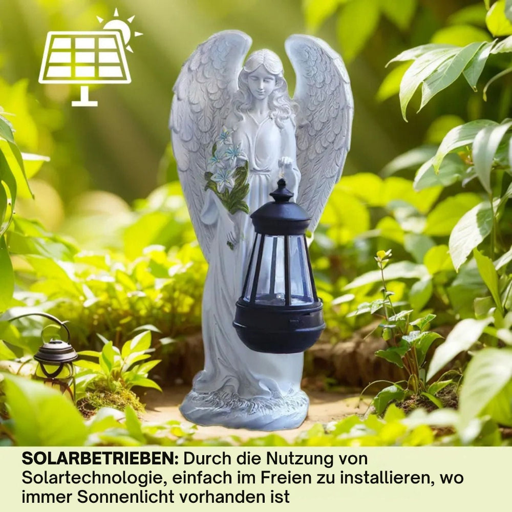 Solar Angel Garden Light - Weatherproof Resin Sculpture with Automatic Dusk-to-Dawn Illumination 5