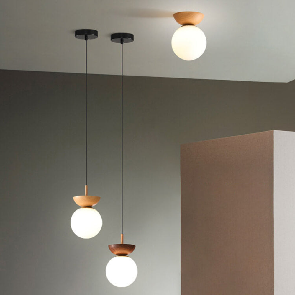 Japanese Style Flush Mount Ceiling Light Fixture with Soft Diffuser – Natural Wood Design for Indoor Use 21
