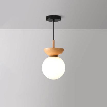 Japanese Style Flush Mount Ceiling Light Fixture with Soft Diffuser – Natural Wood Design for Indoor Use 3