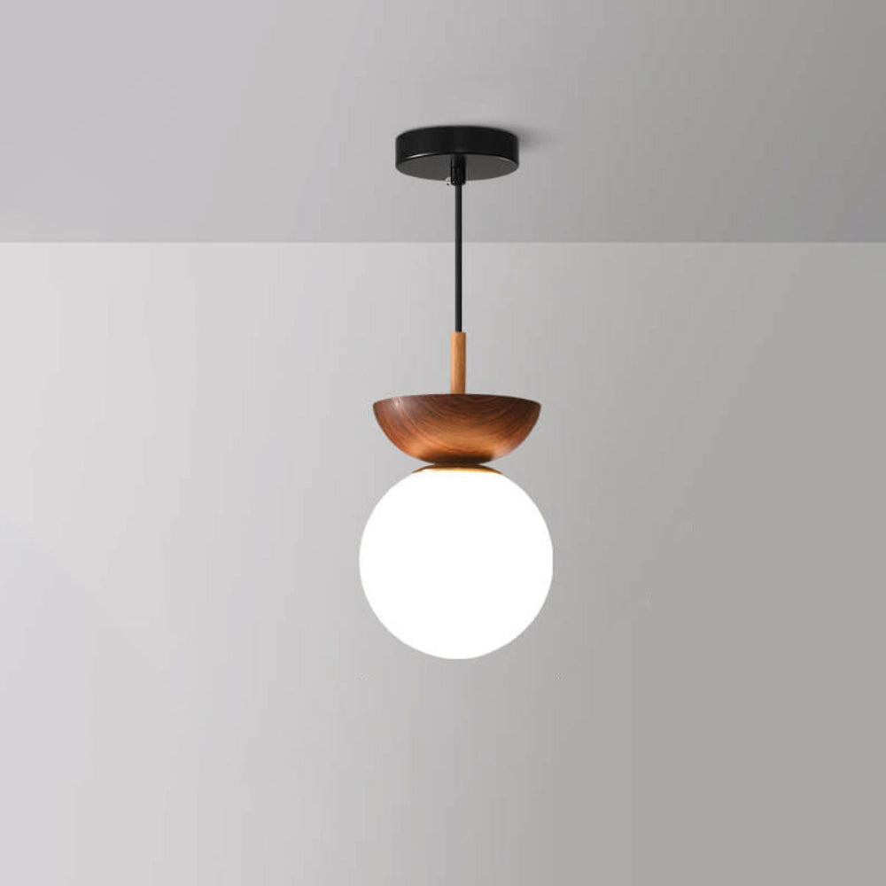 Japanese Style Flush Mount Ceiling Light Fixture with Soft Diffuser – Natural Wood Design for Indoor Use 4