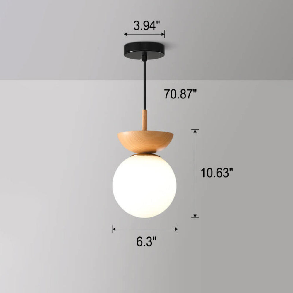 Japanese Style Flush Mount Ceiling Light Fixture with Soft Diffuser – Natural Wood Design for Indoor Use 7