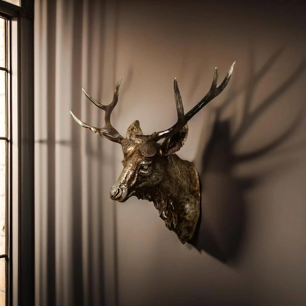Handcrafted Deer Head Wall Decor – Modern Resin Art for Home Aesthetics 3