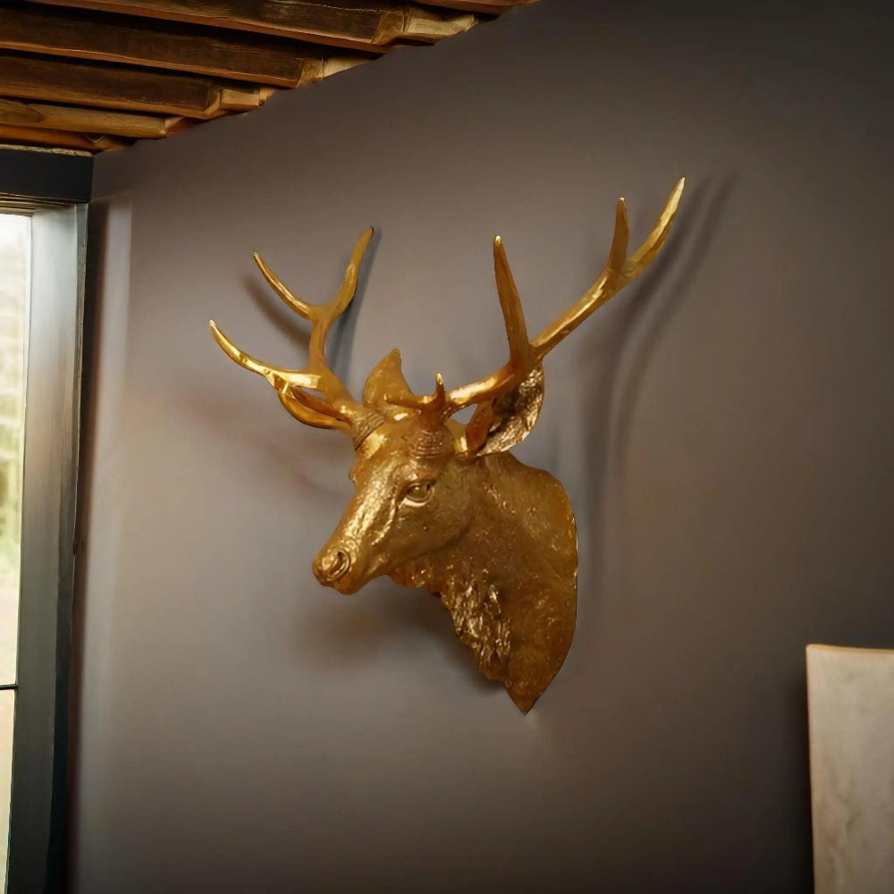 Handcrafted Deer Head Wall Decor – Modern Resin Art for Home Aesthetics 7