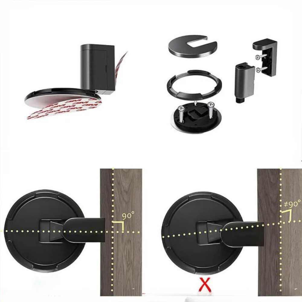 Modern Magnetic Door Stopper Holder – Adjustable, No Drill Installation, Durable Design 5