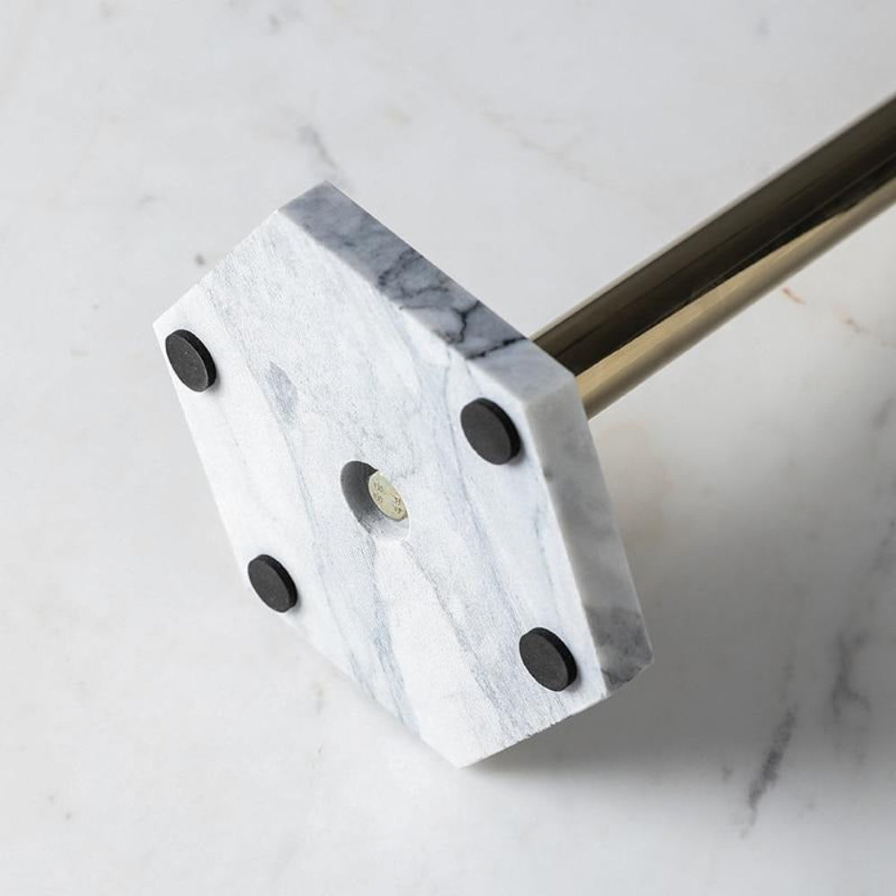 Elegant Metal and Marble Paper Towel Holder – Stylish Kitchen Accessory for Easy One-Handed Use 3
