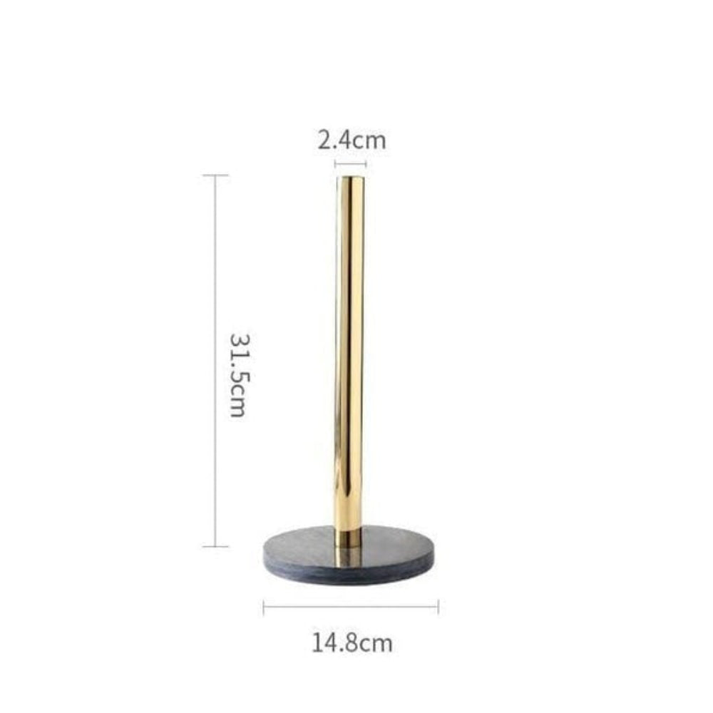 Elegant Metal and Marble Paper Towel Holder – Stylish Kitchen Accessory for Easy One-Handed Use 6