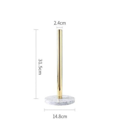 Elegant Metal and Marble Paper Towel Holder – Stylish Kitchen Accessory for Easy One-Handed Use 8