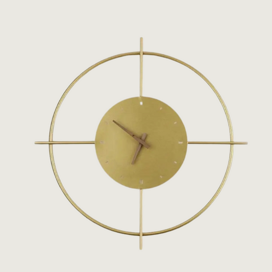 Illuminated Wall Clock with Minimalist Gold Frame – Modern Design for Home and Office 1