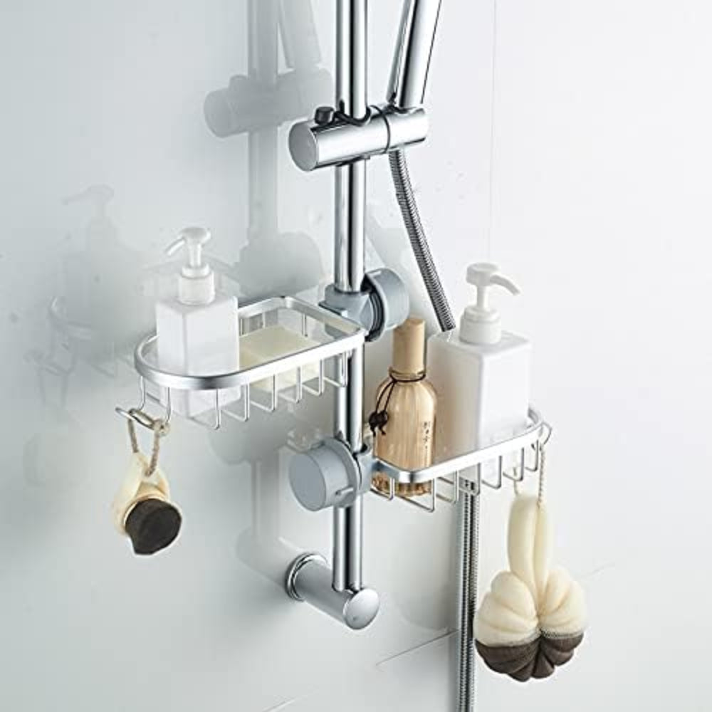 Adjustable Aluminum Shower and Sink Organizer – Versatile Bathroom and Kitchen Storage Solution 6