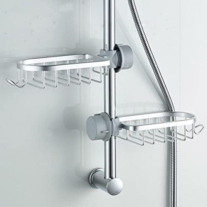 Adjustable Aluminum Shower and Sink Organizer – Versatile Bathroom and Kitchen Storage Solution 7