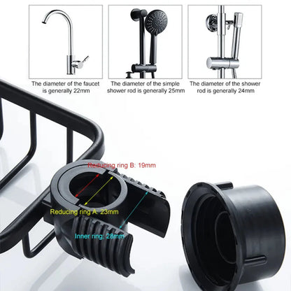 Adjustable Aluminum Shower and Sink Organizer – Versatile Bathroom and Kitchen Storage Solution 9
