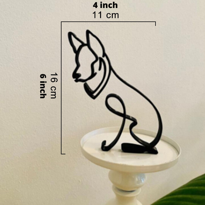 Modern Iron Dog and Cat Sculptures – Minimalist Metal Art for Home and Office Decor 10