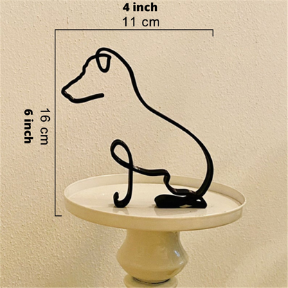 Modern Iron Dog and Cat Sculptures – Minimalist Metal Art for Home and Office Decor 4
