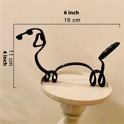 Modern Iron Dog and Cat Sculptures – Minimalist Metal Art for Home and Office Decor 6
