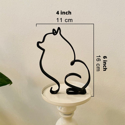Modern Iron Dog and Cat Sculptures – Minimalist Metal Art for Home and Office Decor 8