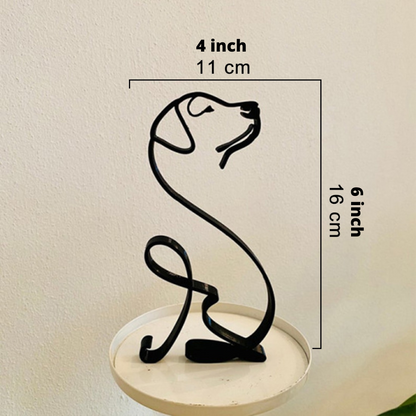 Modern Iron Dog and Cat Sculptures – Minimalist Metal Art for Home and Office Decor 9