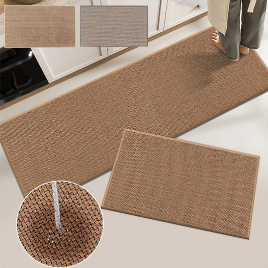 Natural Jute Bath Mat with Non-Slip Backing – Soft and Absorbent Indoor Bathroom Rug 1