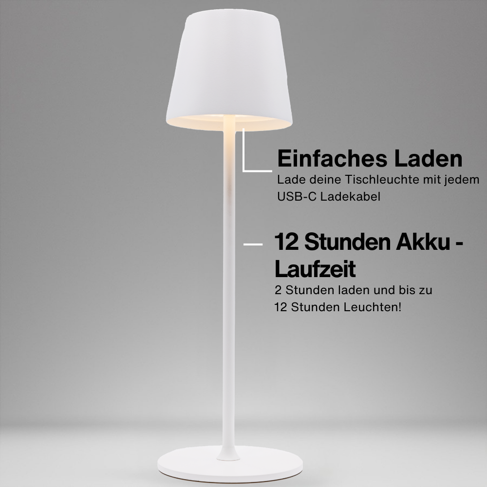 Wireless Table Lamp - Minimalist Portable LED Light with Touch Control and 12-Hour Battery Life 4