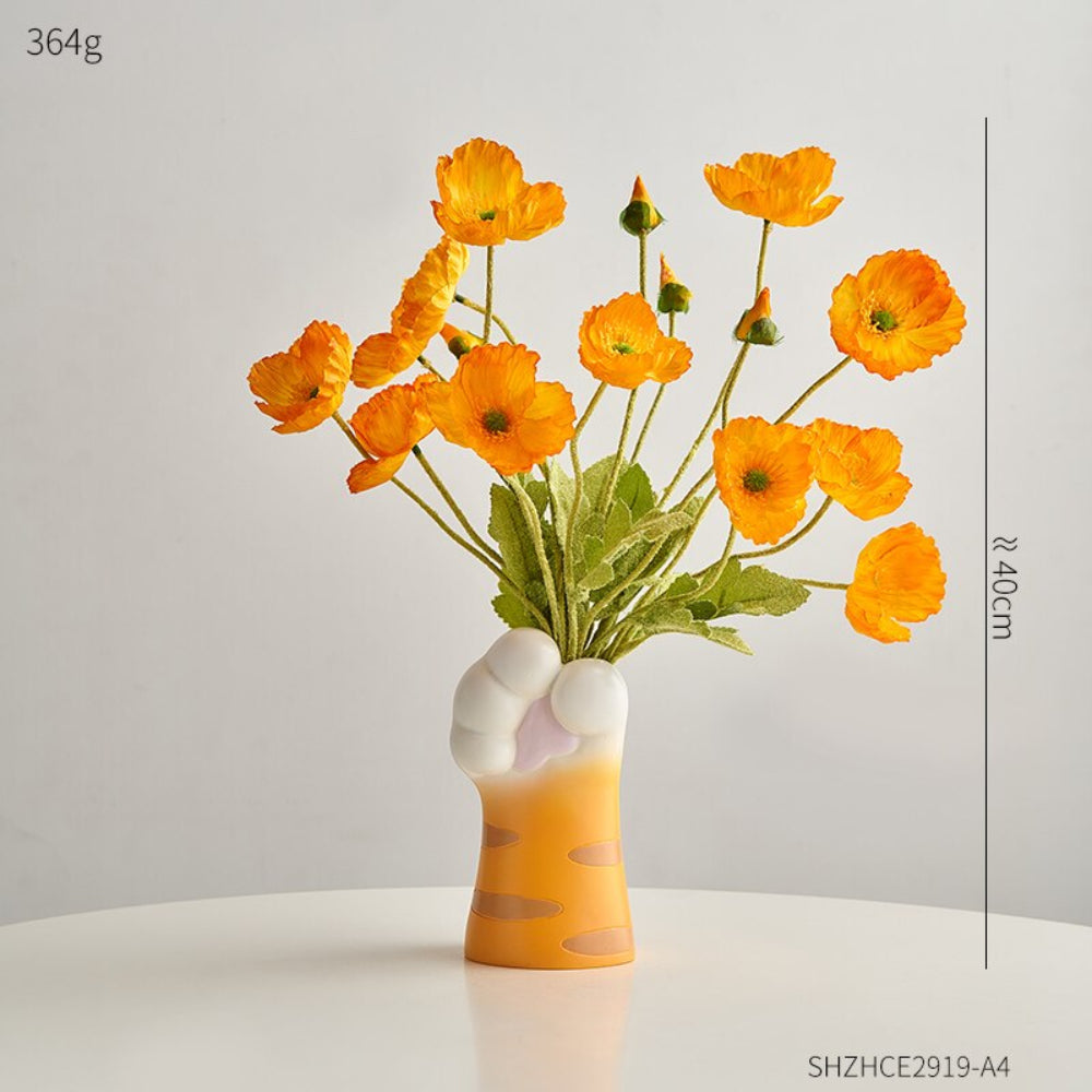 Modern Artistic Resin Claw Vase – Unique Home Decor for Fresh and Dried Flowers 11