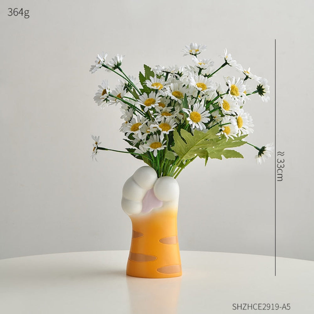 Modern Artistic Resin Claw Vase – Unique Home Decor for Fresh and Dried Flowers 13