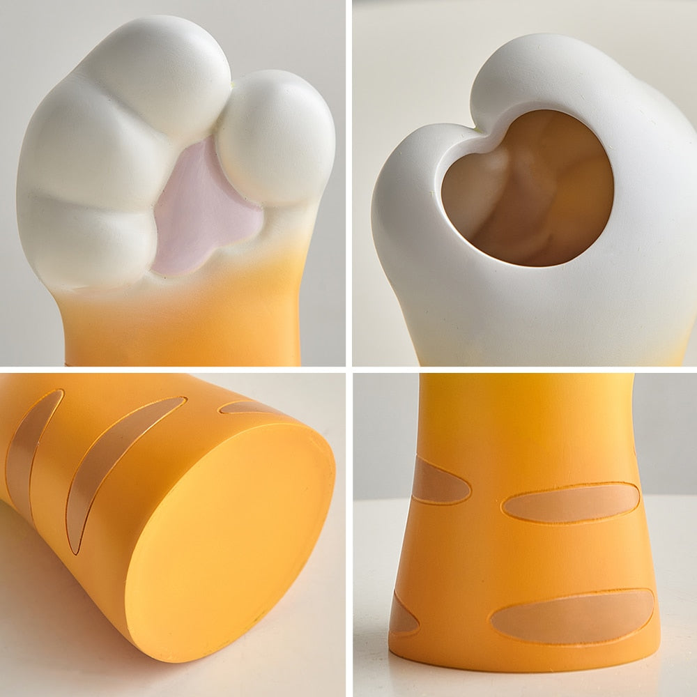 Modern Artistic Resin Claw Vase – Unique Home Decor for Fresh and Dried Flowers 21