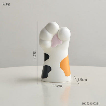 Modern Artistic Resin Claw Vase – Unique Home Decor for Fresh and Dried Flowers 3